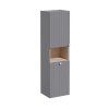 Шкаф-пенал VitrA Root Groove 69095 40 L с корзиной для белья, серый матовый