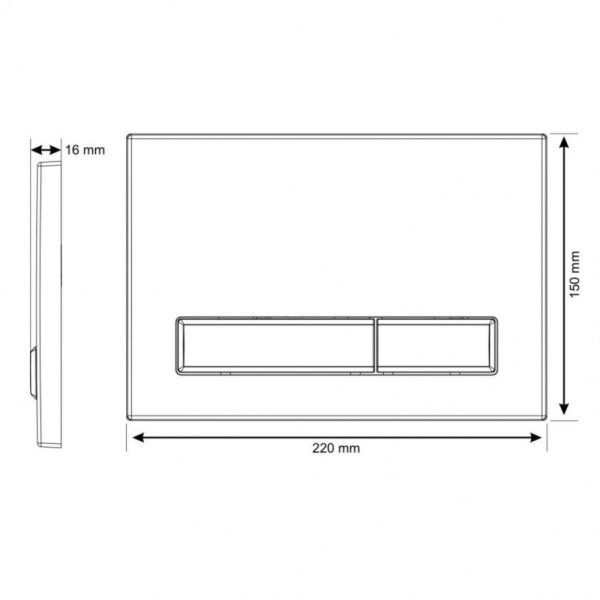 Кнопка смыва Cersanit Blick BU-BK/Wh белый