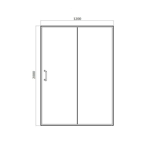 Душевая дверь Bravat Drop BD120.4100A 120х200 хром