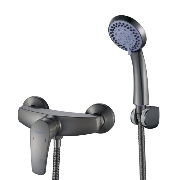 Смеситель для душевой кабины Shevanik S5ZL01YC6TIY, Оружейная сталь