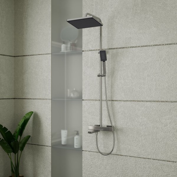 Тропическая душевая система RUSH термостатическая с изливом хром (ST4235-60)