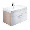 Тумба с раковиной IDDIS Mirro MIR80W0i95K белый/дерево
