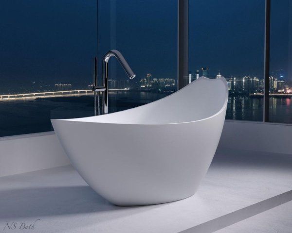 Ванна из искусственного камня NS Bath NSB-17801G 176х83 глянцевая, белый