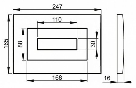 Кнопка смыва AlcaPlast ALCA M471 хром глянцевый