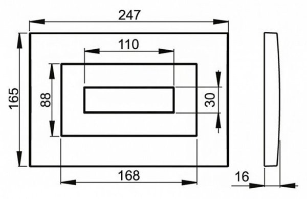 Кнопка смыва AlcaPlast ALCA M471 хром глянцевый
