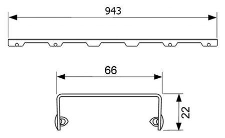 Решетка Tece TECEdrainline Royal 601041 100 нержавеющая сталь матовая