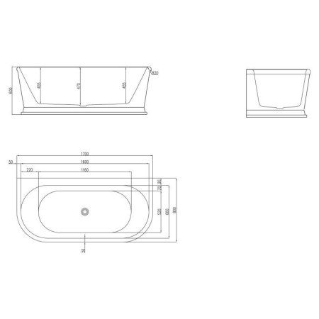 Акриловая ванна BelBagno BB408-1700-800