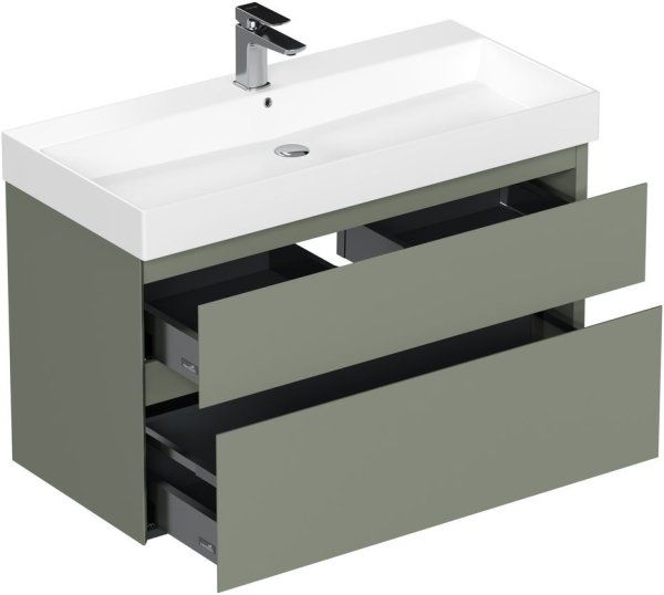 Тумба под раковину Allen Brau Infinity 100 1.210027.CGM олива матовый