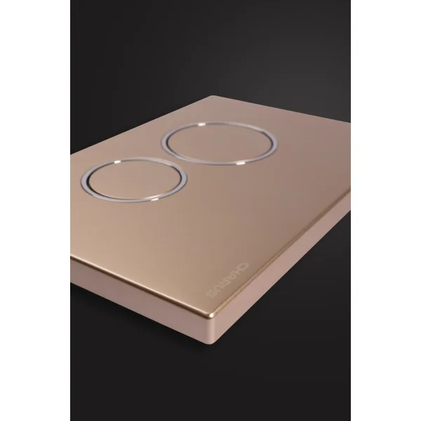 Кнопка смыва Charus Spazio FP.330.51.01 для инсталляции, песочный матовый/хром/песочный матовый