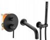 Смеситель для ванны REA LUNGO BLACK + BOX черный скрытого монтажа, REA-P6300
