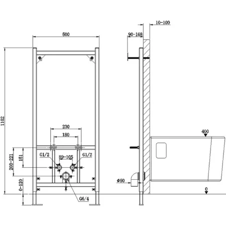 Инсталляция для биде Charus BD.300.01