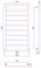 Полотенцесушитель водяной Сунержа Канцлер 30-0254-1050 1000x500 белый матовый