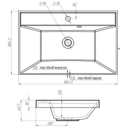 Мебельная раковина Style Line Andrea Classic 100 белый