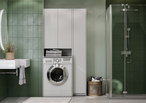 Шкаф для стиральной машины Aquaton Лондри 1A260503LH010 60 белый глянец