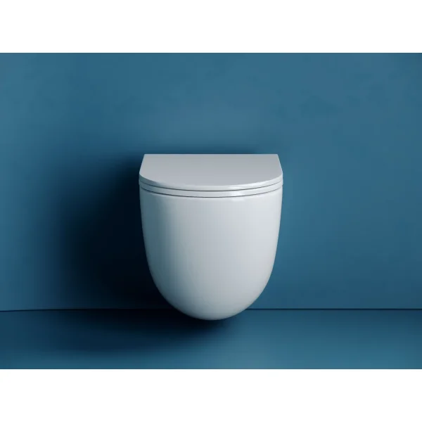 Унитаз подвесной Ceramica Nova Vogue CN4008T безободковый, торнадо, с сиденьем микролифт, белый