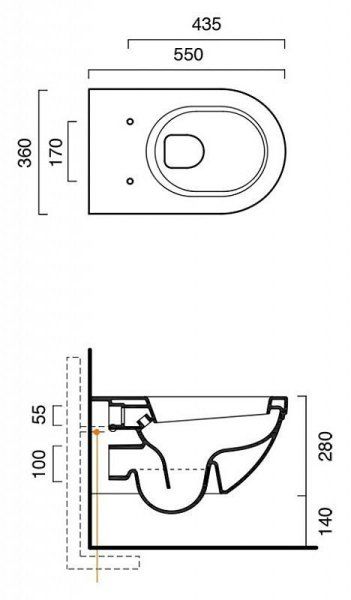 Унитаз подвесной Catalano Canova Royal 55