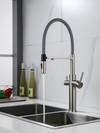 Смеситель для кухни Shevanik S478L, Сатин