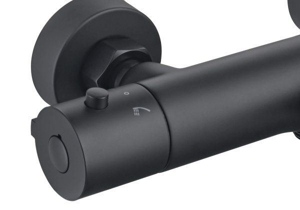 Термостатический смеситель для ванны AQUATEK, матовый черный AQ1043MB , черный матовый