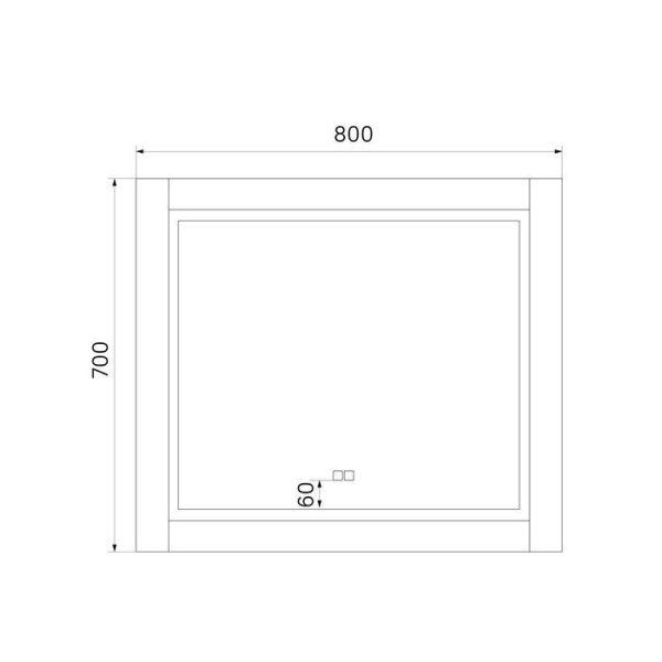 Зеркало с подсветкой IDDIS Oxford 80 (ЗЛП11NE0)