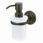 Дозатор жидкого мыла WasserKRAFT Isar K-7399 белый, бронза