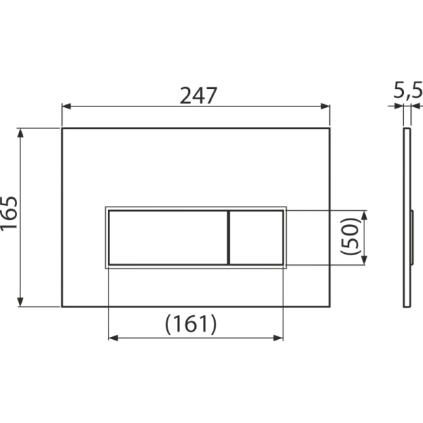 Кнопка смыва AlcaPlast M57-RG-M для инсталляции, розовое золото матовый