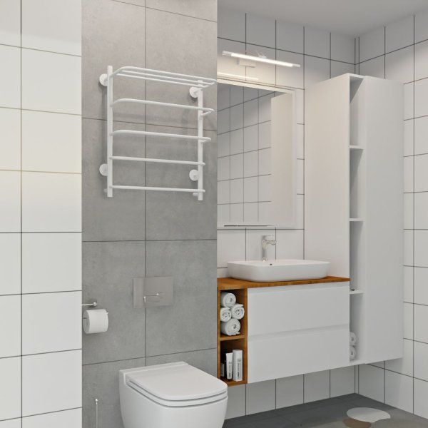 Полотенцесушитель Электрический Лесенка INDIGO LHE60-50WMR, Белый матовый