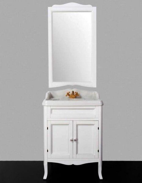 Тумба с раковиной Tiffany World Veronica Ver66bipuro/cer 66 белый матоввый/керамика