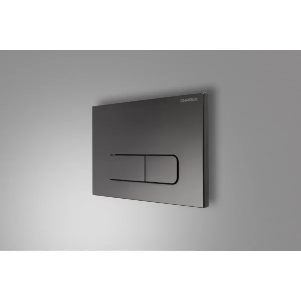 Кнопка смыва Charus Elegia FP.320.GRP.01 для инсталляции, графит матовый
