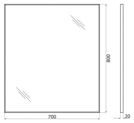 Зеркало BelBagno SPC-AL 70х80 хром