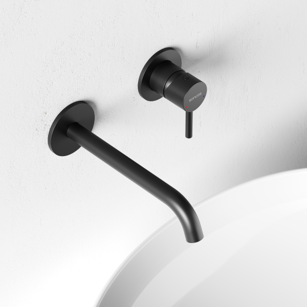 Смеситель для раковины SANCOS Etna с внутренней частью, черный матовый,  SC9004MB