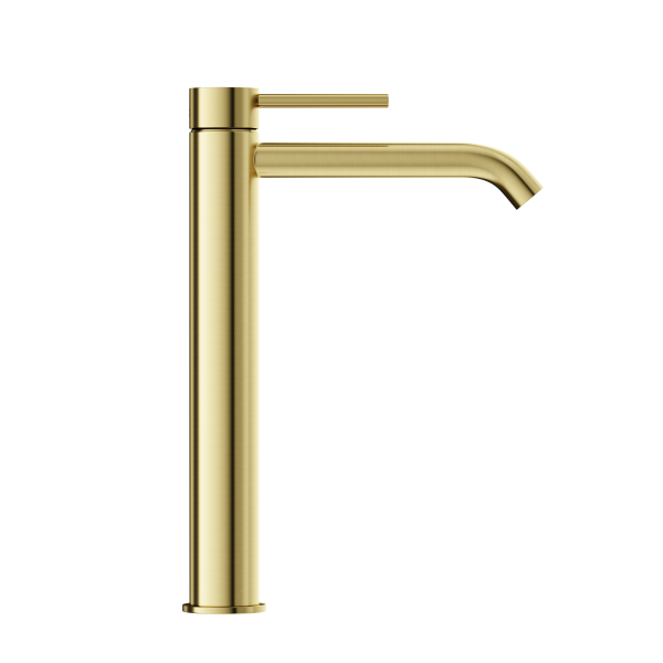 Смеситель для раковины высокий SANCOS Etna, брашированное золото, PVD покрытие,  SC9002BG
