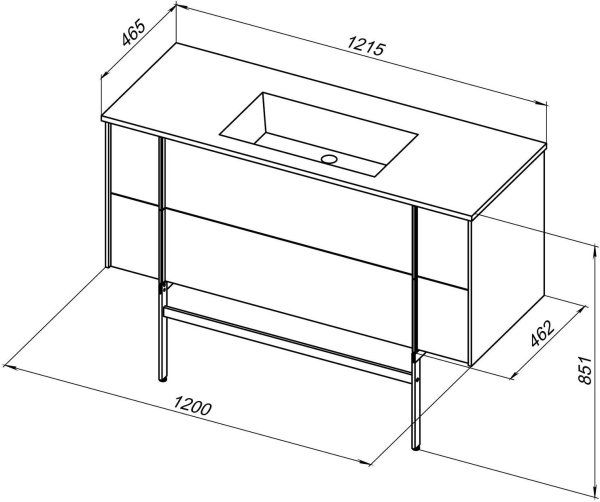 Тумба под раковину Allen Brau Reality 120 1.32008.WM белый матовый