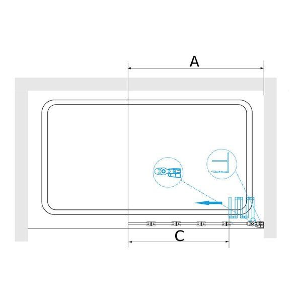 Шторка на ванну RGW Screens 03112112-11 стекло прозрачное/профиль хром