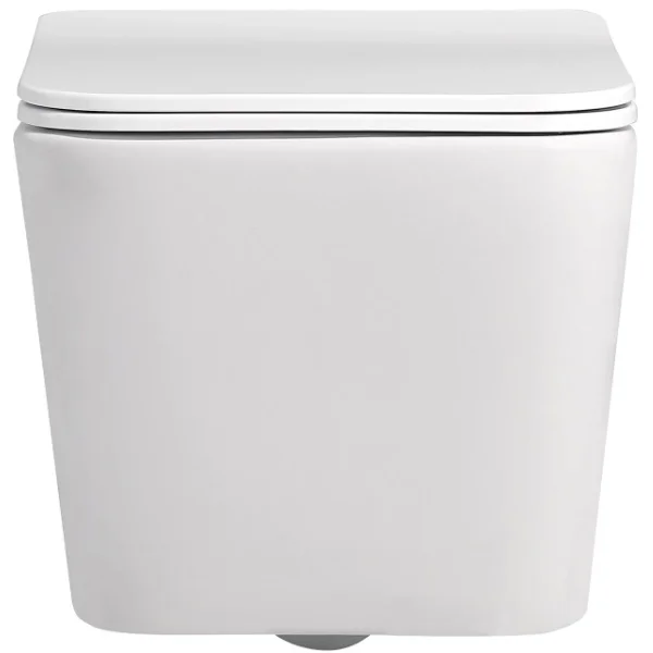 Унитаз подвесной Abber Rechteck AC1201MW безободковый, с сиденьем микролифт, белый матовый