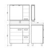 Зеркало-шкаф COMFORTY "Модена М-75" белый матовый