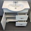 Тумба-умывальник COMFORTY "Севилья-85" слоновая кость с раковиной Сенеж 87