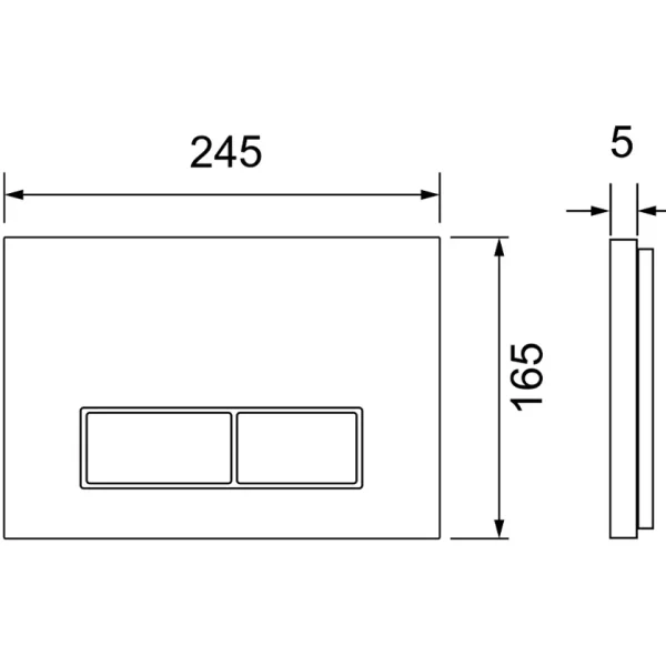 Кнопка смыва Tece TECEspring S S240501 для инсталляции, с покрытием против отпечатков пальцев, нержавеющая сталь