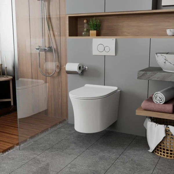 Унитаз подвесной Point Вега PN41711 безободковый, с сиденьем микролифт, белый