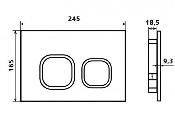 Клавиша смыва для инсталляции Esbano LPS-10GW белый