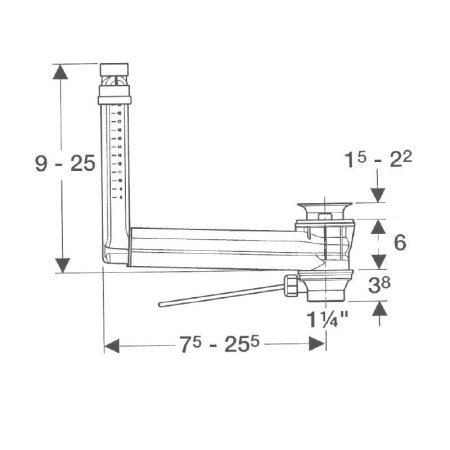Сифон Am.Pm Admire с донным клапаном
