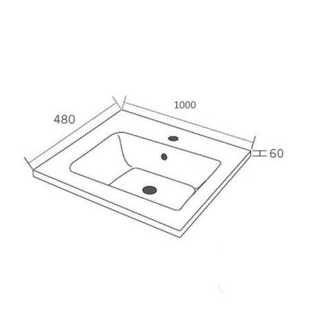 Мебельная раковина Aqwella MYJOYS Эйфория 641235 100