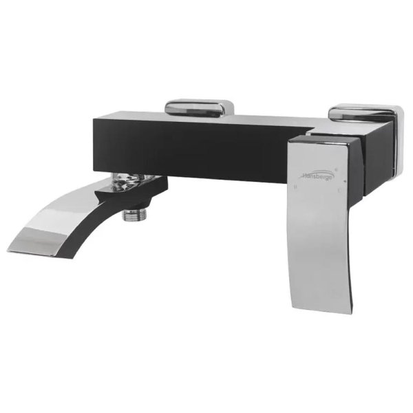 Набор для ванны 3 в 1 Hansberge H7077BC, черный/хром