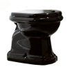 Унитаз приставной Kerasan Retro 101004 nero вертикальный выпуск, фурнитура хром