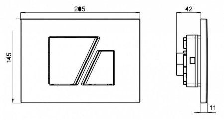 Кнопка смыва Sanit S707 16.707.01 белый