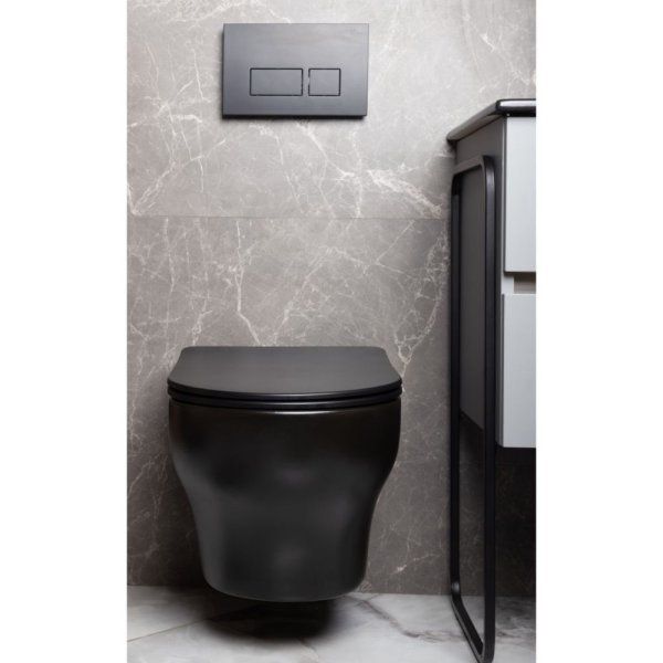 Унитаз подвесной Boheme Fiore 978-SET-B черный матовый