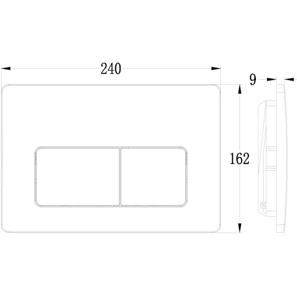 Кнопка смыва Veconi Flush V5 FLV5-B для инсталляции, черный матовый