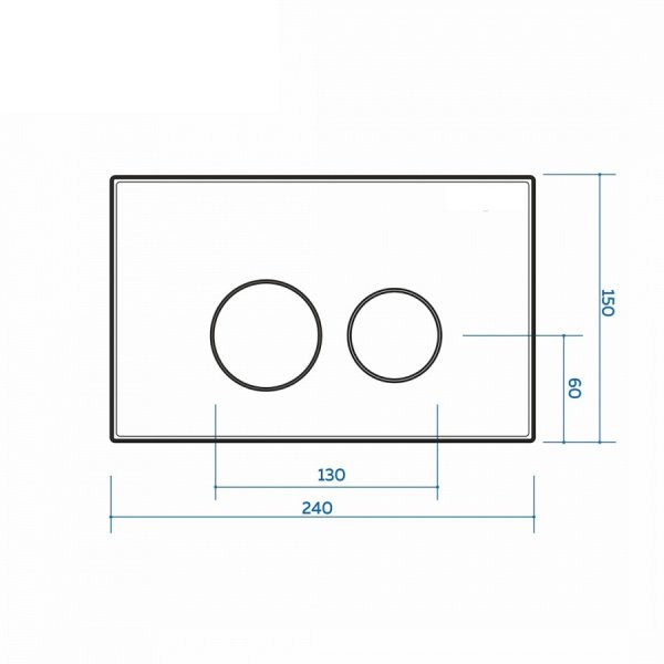 Клавиша смыва Maretti Elena AC12EA-746, белый/хром