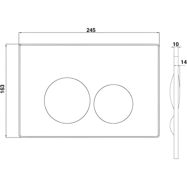 Кнопка смыва Creavit Terra GP9002.09 для инсталляции, бирюзовый матовый