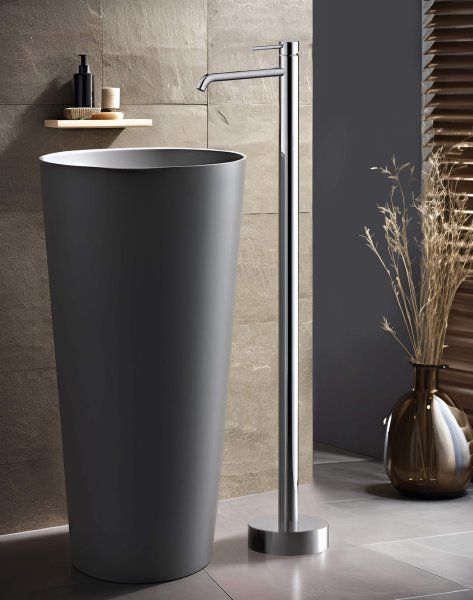 Смеситель для раковины напольный AQUATEK AQ1309CR ЕВРОПА, Хром