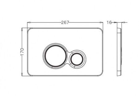 Клавиша смыва BETTOSERB белый глянец (40006457)